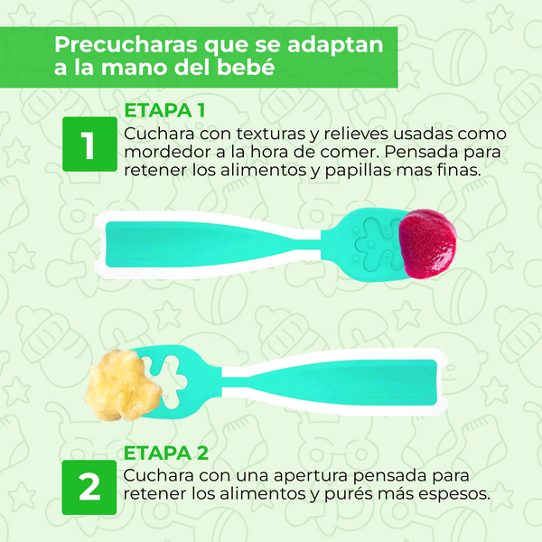 Cucharas BLW, Cuchara bebe aprendizaje Rosa, Baby led weaning