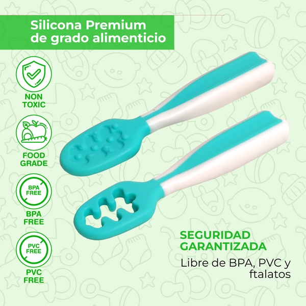 Cucharas BLW, Cuchara bebe aprendizaje Rosa, Baby led weaning