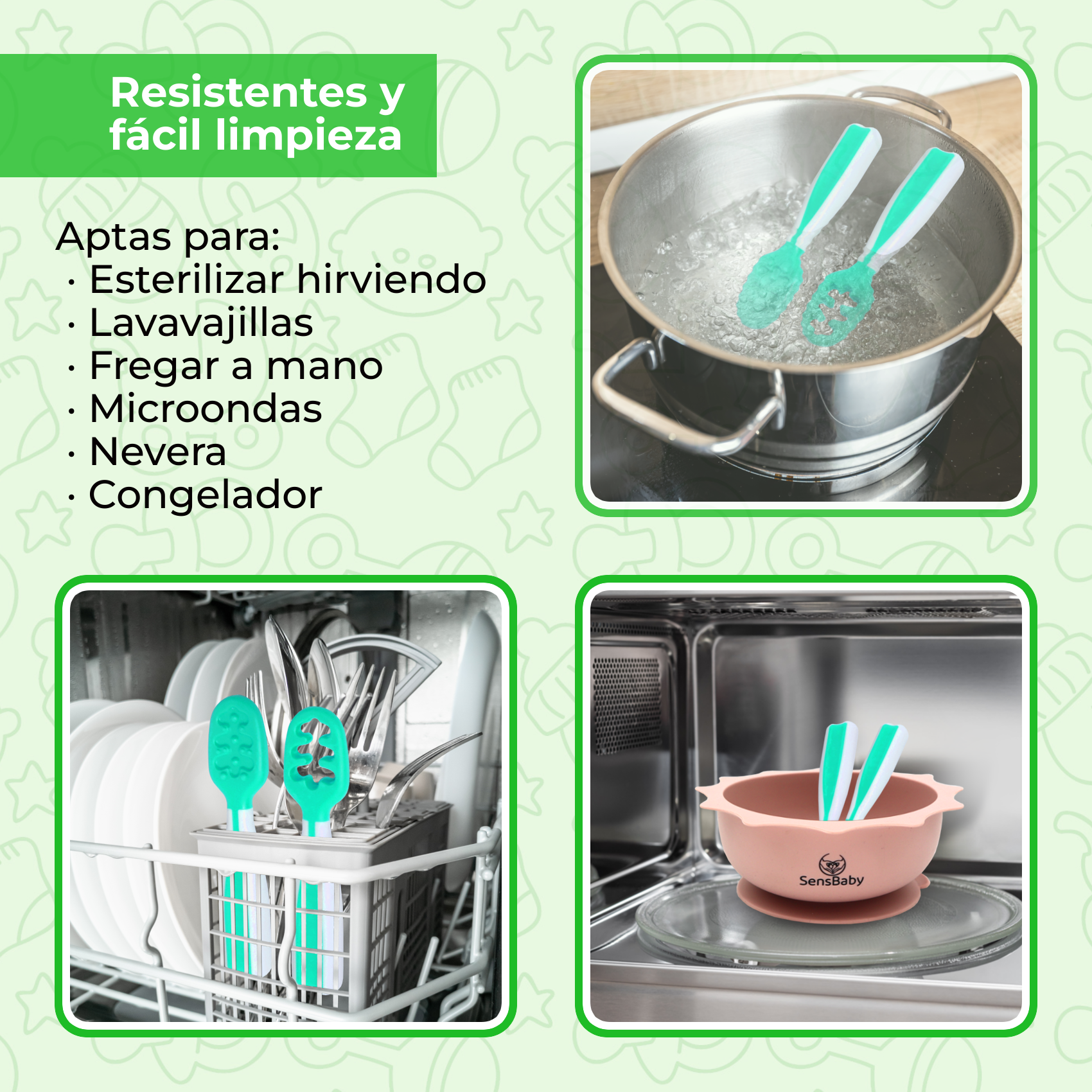 Cucharas BLW, Cuchara bebe aprendizaje Rosa, Baby led weaning