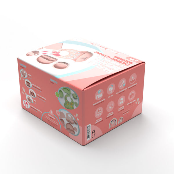 Vajilla Bebe Rosa, Vajilla infantil, Vajilla Bebe Silicona | Sensbaby