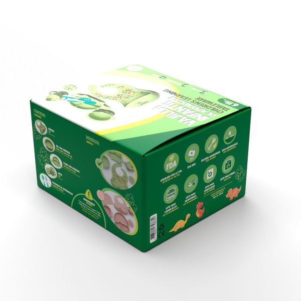 Vajilla Bebe Verde, Vajilla infantil, Vajilla Bebe Silicona | Sensbaby