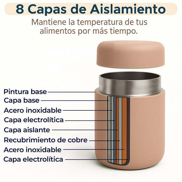 Termos comida bebe para papillas y sólidos, libre de BPA