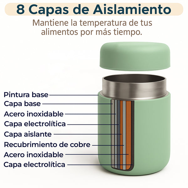 Termos comida bebe para papillas y sólidos, libre de BPA