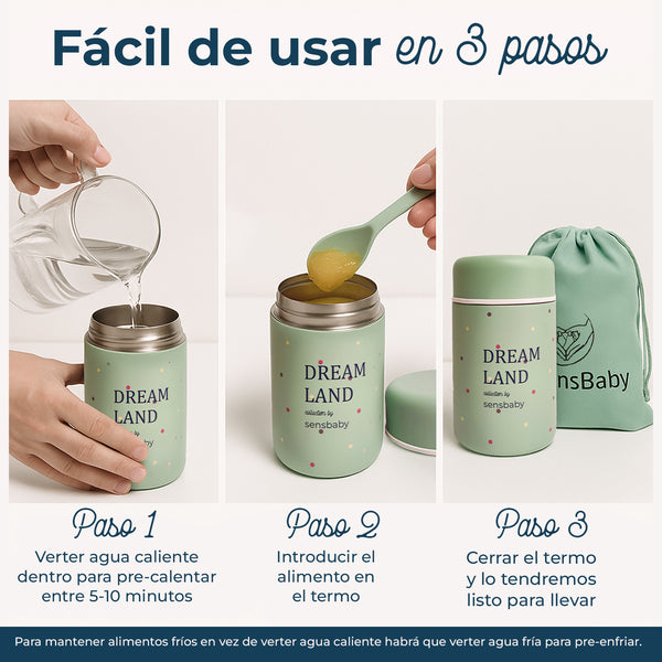 Termos comida bebe para papillas y sólidos, libre de BPA