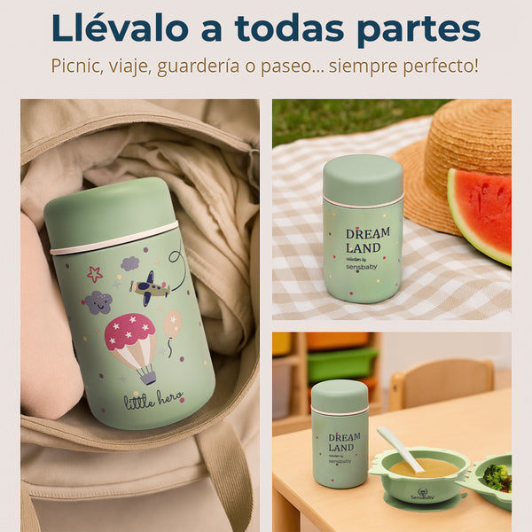 Termos comida bebe para papillas y sólidos, libre de BPA
