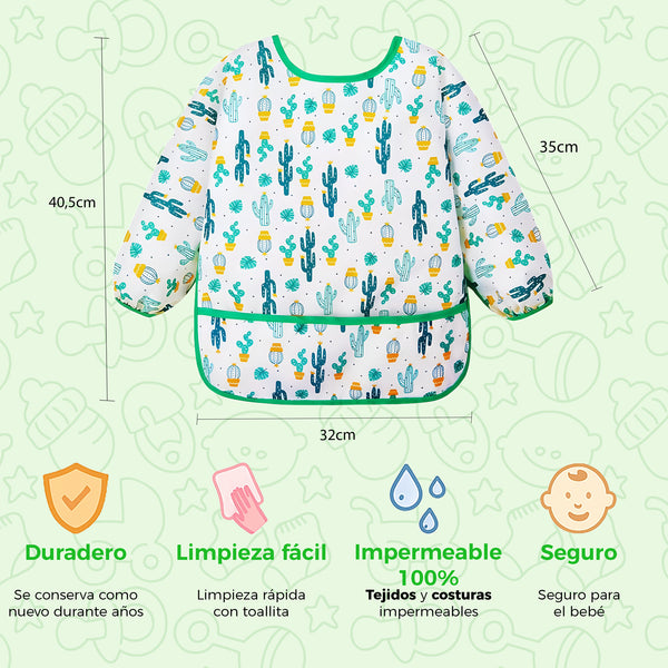 babero impermeable para bebes