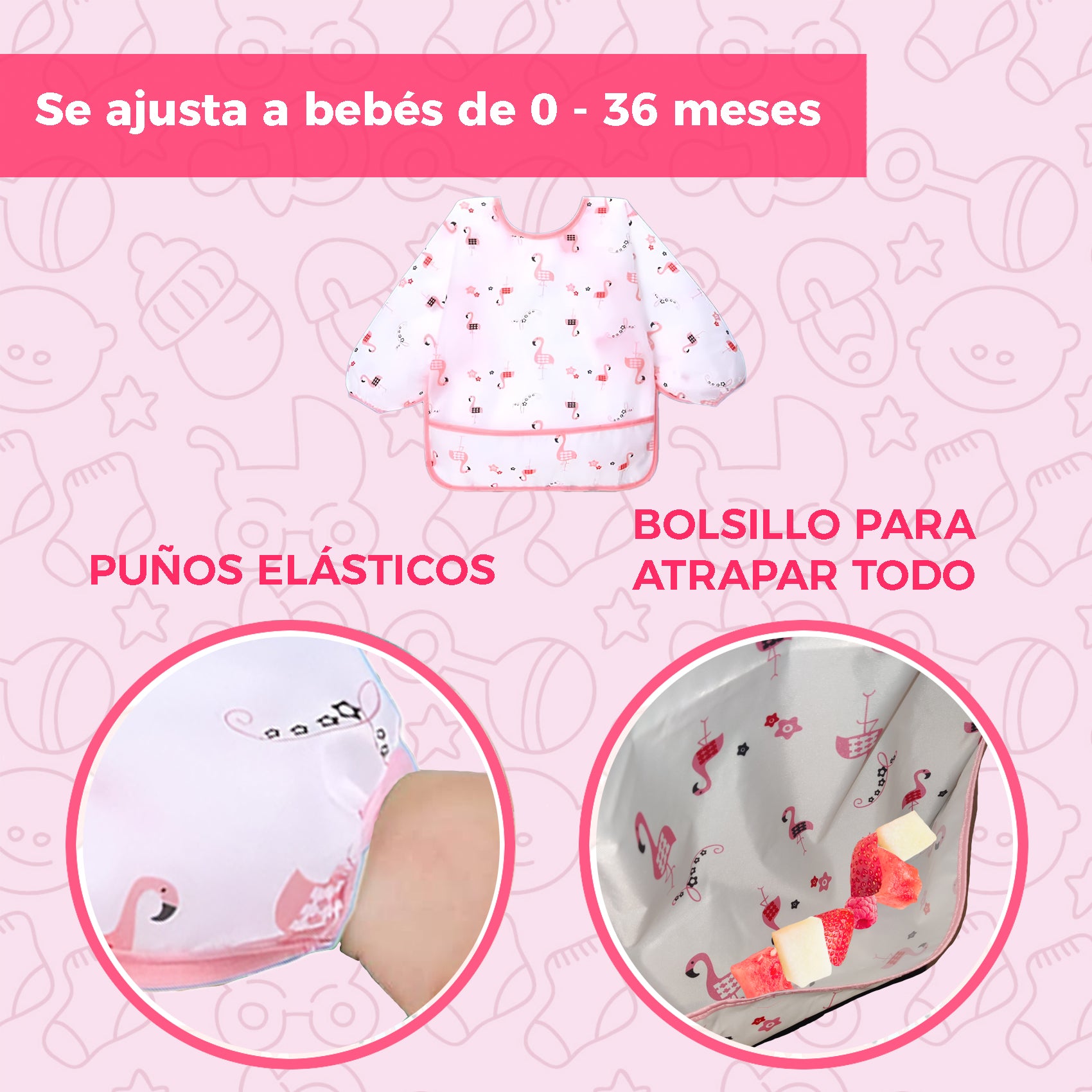 babero impermeable para bebes